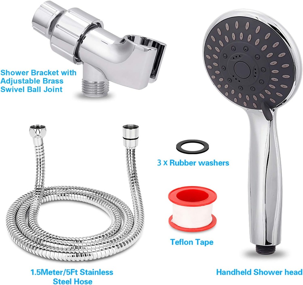 ฝักบัวแรงดันสูงแบบมือถือ 5 ระด - High Pressure Shower Head Handheld บทวิจารณ์และราคา