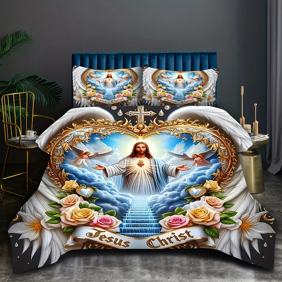 ชุดเครื่องนอนลายปีกศักดิ์สิทธิ - Duvet Cover Sets With Zipper บทวิจารณ์และราคา