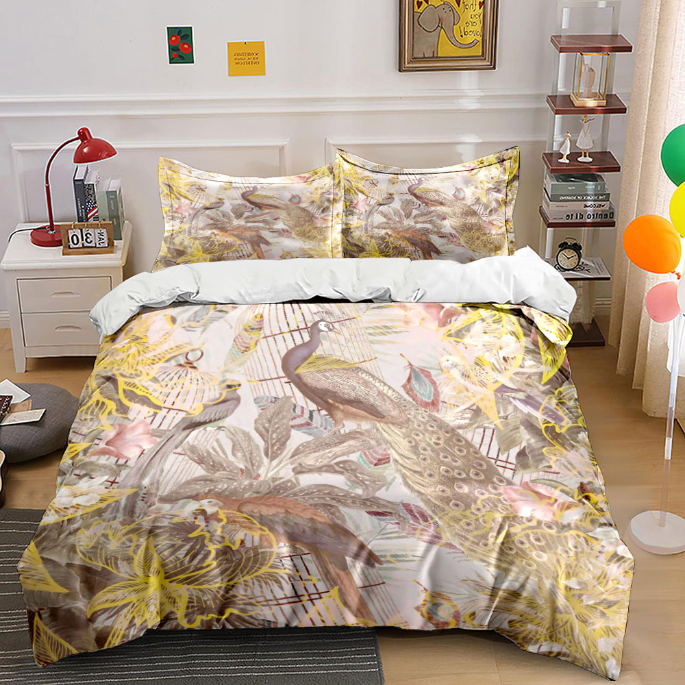 ชุดเครื่องนอนลายกรงนกยูงสไตล์ว - Aesthetic Floral Duvet Cover บทวิจารณ์และราคา