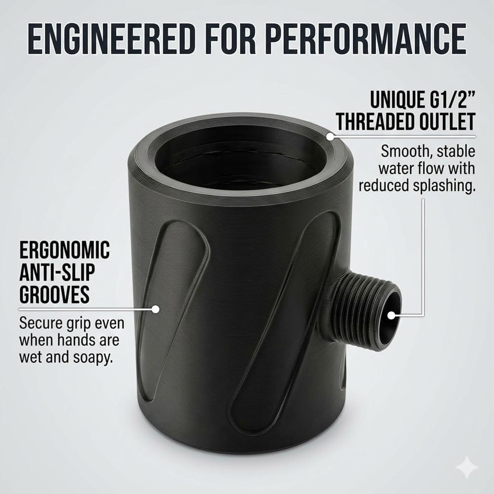 หัวฝักบัวทำความสะอาดแบบรูหยาบ  - High Pressure Shower Head Handheld บทวิจารณ์และราคา