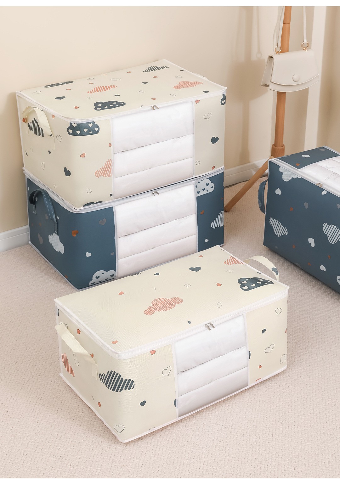 กระเป๋าเก็บเสื้อผ้าแบบพับได้ขน - Bedding บทวิจารณ์และราคา