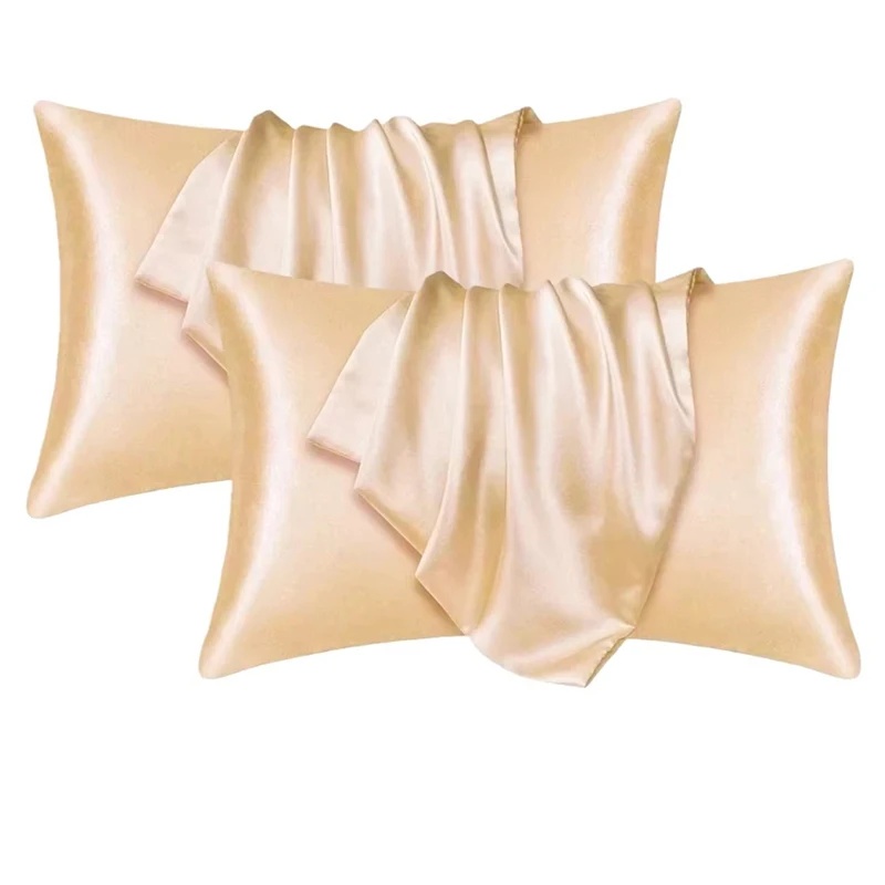 ปลอกหมอนผ้าไหมซาติน 1/2 ชิ้น ส - Satin Silk Pillowcase Hair Skin บทวิจารณ์และราคา