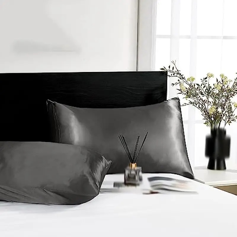 ปลอกหมอนผ้าไหมซาติน 1/2 ชิ้น ส - Satin Silk Pillowcase Hair Skin บทวิจารณ์และราคา