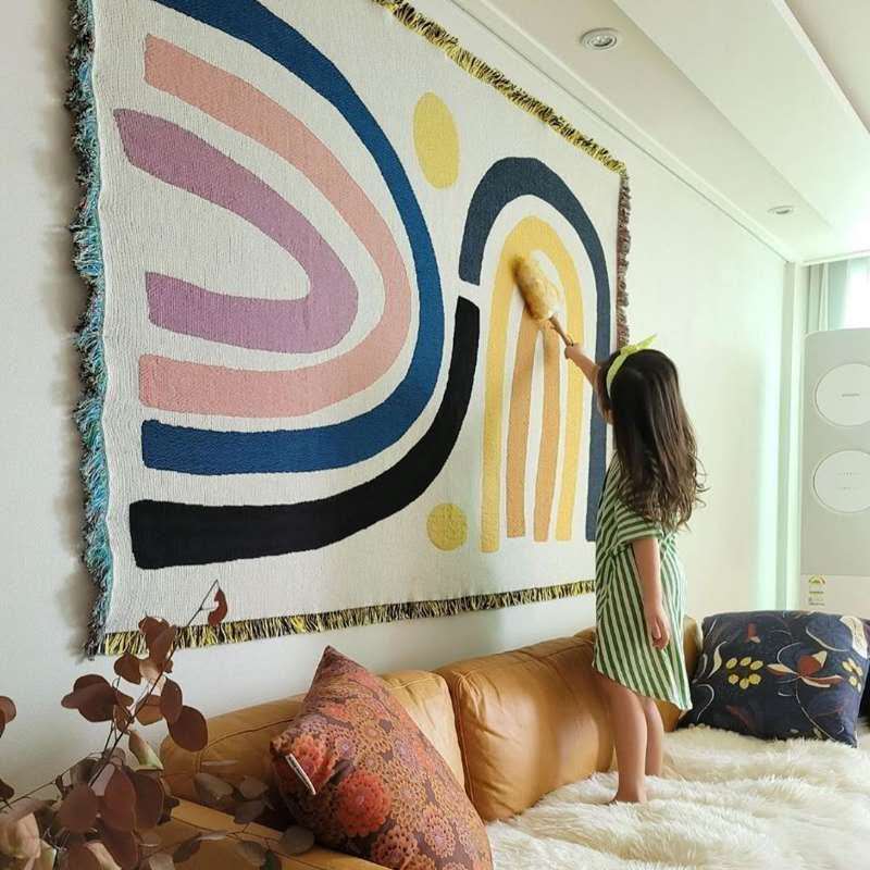 สิ่งทอเมือง Ins ผ้าห่มผ้าฝ้ายห - Boho Throw Blanket Fringe บทวิจารณ์และราคา