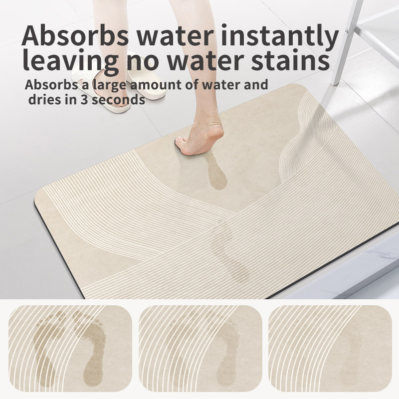 เสื่อพรมอาบน้ำเท้าไดอะตอมไมต์ใ - Quick Dry Diatomite Bath Mat บทวิจารณ์และราคา