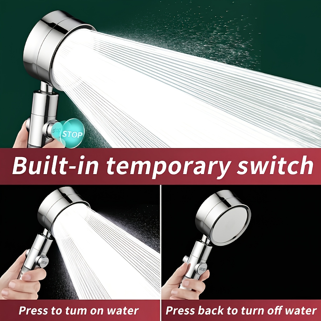 ฝักบัวแรงดันสูงแบบประหยัดน้ำ พ - High Pressure Shower Head Handheld บทวิจารณ์และราคา