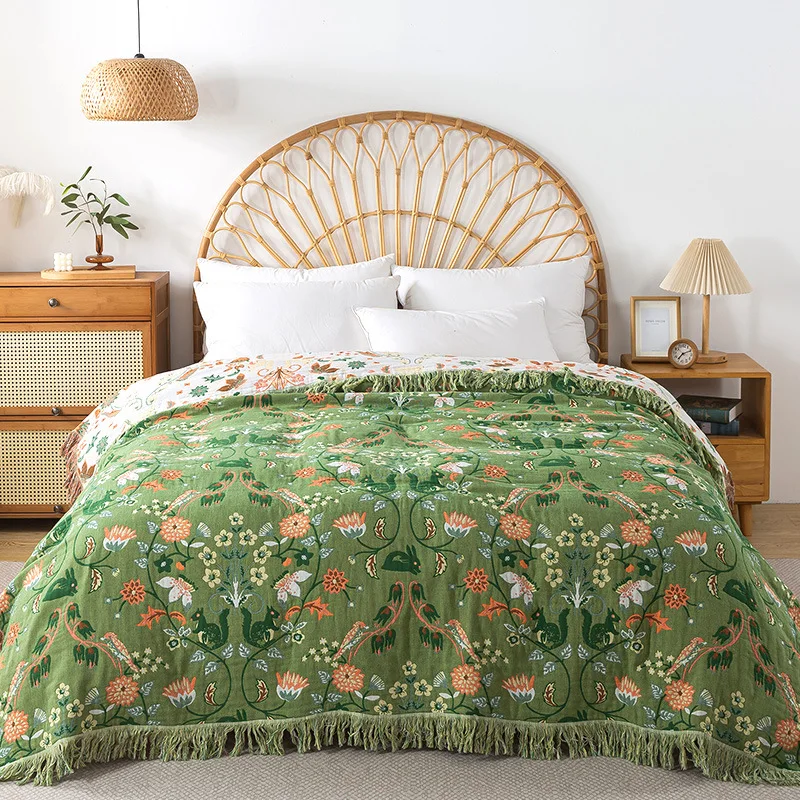 ผ้าห่มผ้าฝ้ายแท้ ผ้ามัสลินทอพร - Muslin Cotton Bedspread บทวิจารณ์และราคา