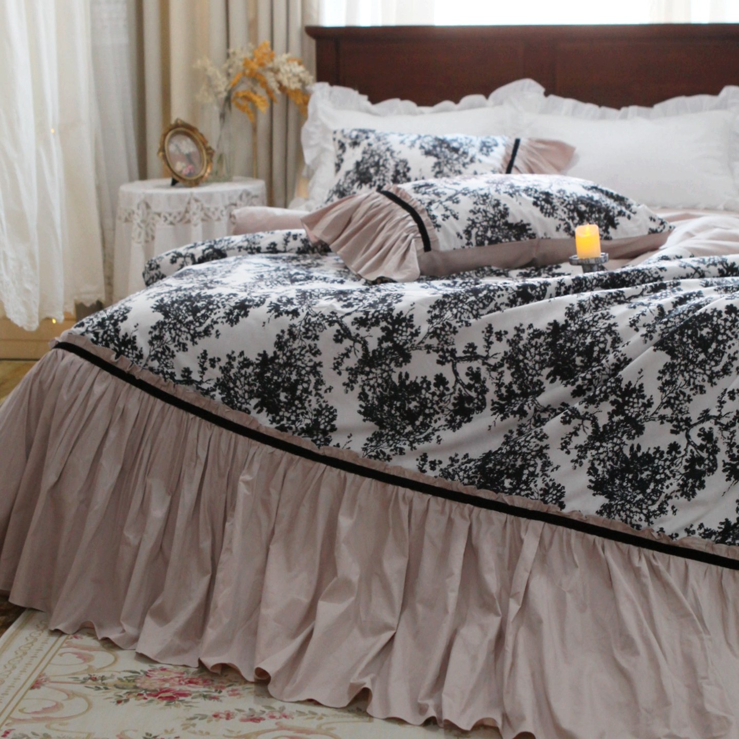 ชุดเครื่องนอนสไตล์เจ้าหญิงฝรั่ - Aesthetic Floral Duvet Cover บทวิจารณ์และราคา