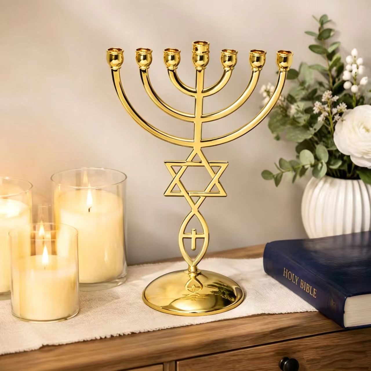 ชุดเชิงเทียนเจ็ดหัวสำหรับเทศกา - Home Decor บทวิจารณ์และราคา