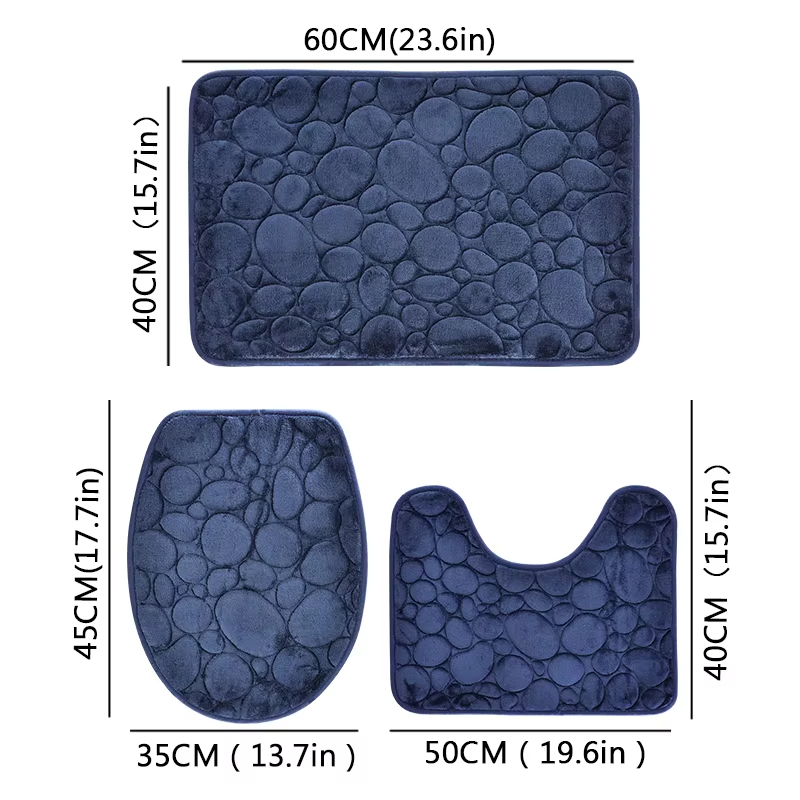 3 ชิ้น/เซ็ตเสื่ออาบน้ํา Nonsli - Quick Dry Diatomite Bath Mat บทวิจารณ์และราคา
