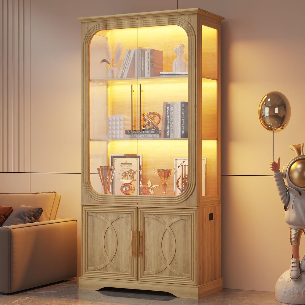 ตู้โชว์กระจกพร้อมชั้นวางของ ตู - Storage & Organization บทวิจารณ์และราคา