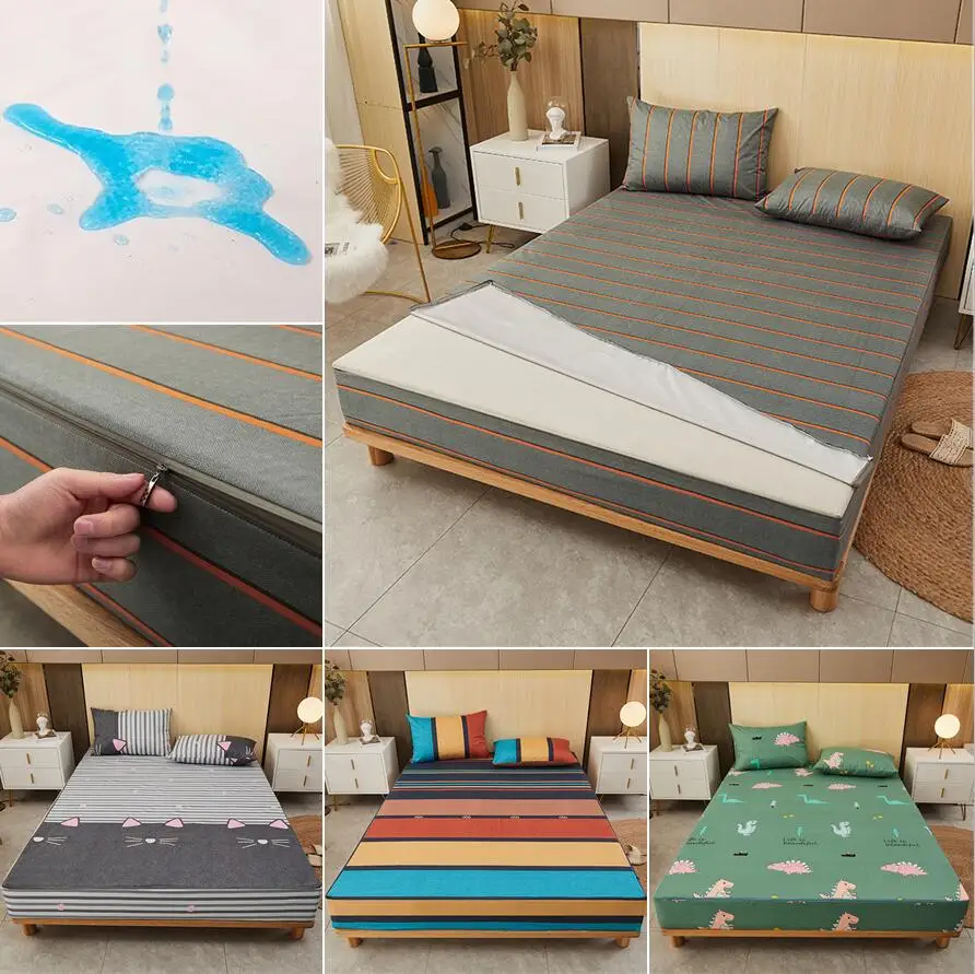 หกด้านซิปที่นอน Protector เต็ม - Waterproof Mattress Protector Breathable บทวิจารณ์และราคา