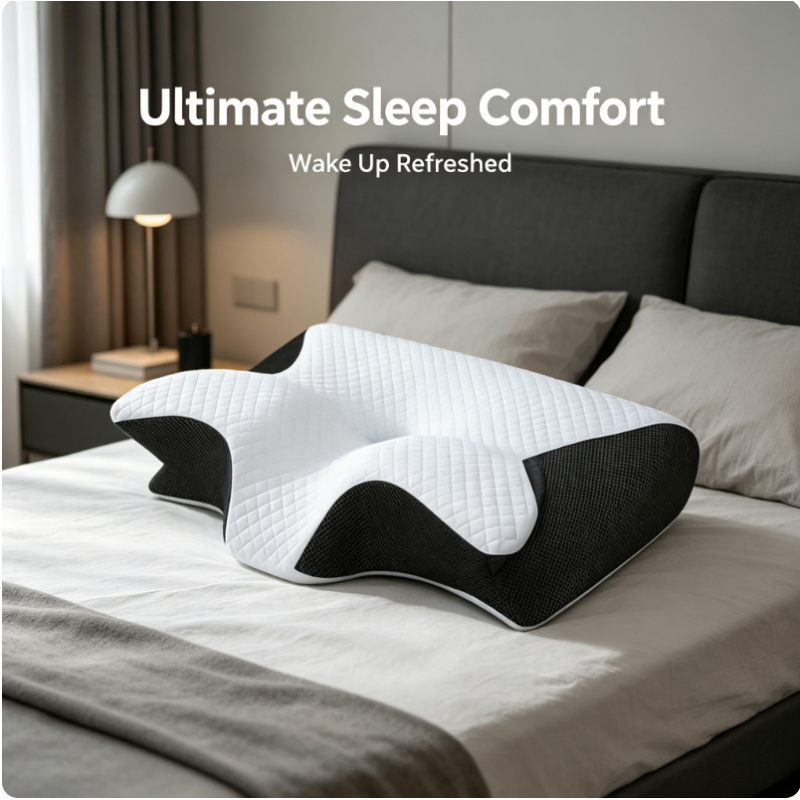 หมอนรองคอเมมโมรี่โฟม สำหรับนอน - Memory Foam Orthopedic Pillow Neck Pain บทวิจารณ์และราคา