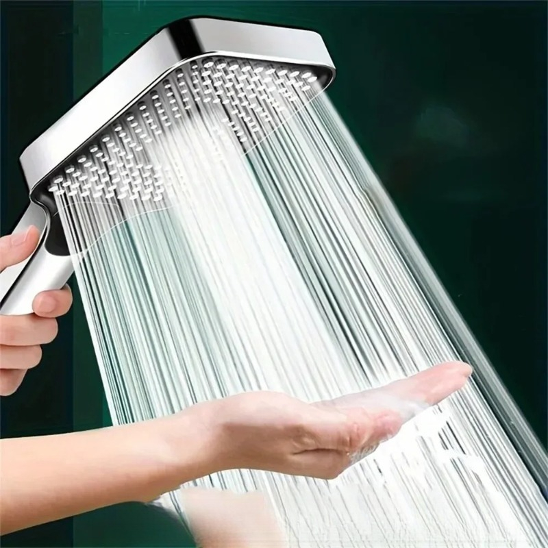 หัวฝักบัวทรงสี่เหลี่ยมแบบถือมื - High Pressure Shower Head Handheld บทวิจารณ์และราคา