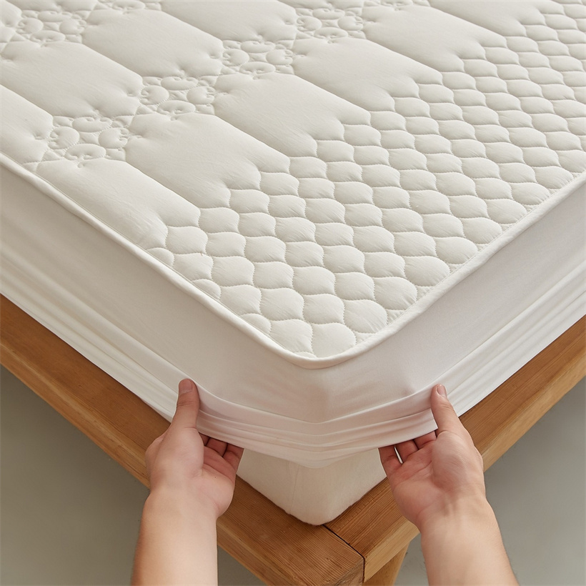 ผ้าปูที่นอนกันน้ำแบบควิลท์ ผ้า - Fitted Bed Sheets Deep Pocket บทวิจารณ์และราคา