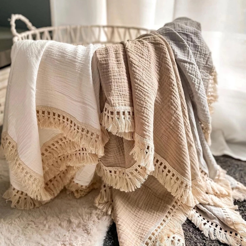 Cotton Muslin Swaddle ผ้าห่มสำ - Muslin Cotton Bedspread บทวิจารณ์และราคา