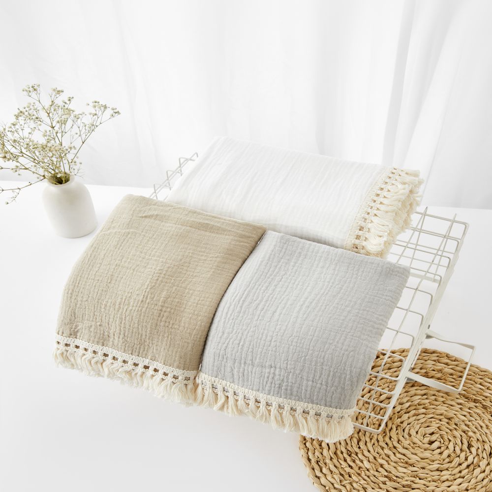 Cotton Muslin Swaddle ผ้าห่มสำ - Muslin Cotton Bedspread บทวิจารณ์และราคา