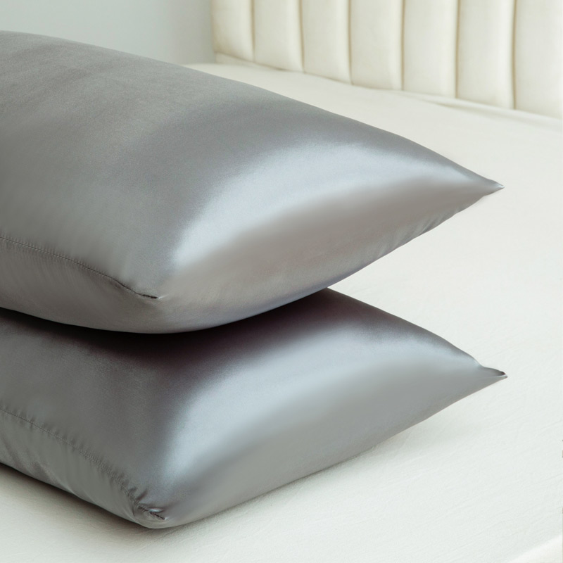 สีทึบซาตินปลอกหมอนผิว2-แพ็ค-สี - Satin Silk Pillowcase Hair Skin บทวิจารณ์และราคา
