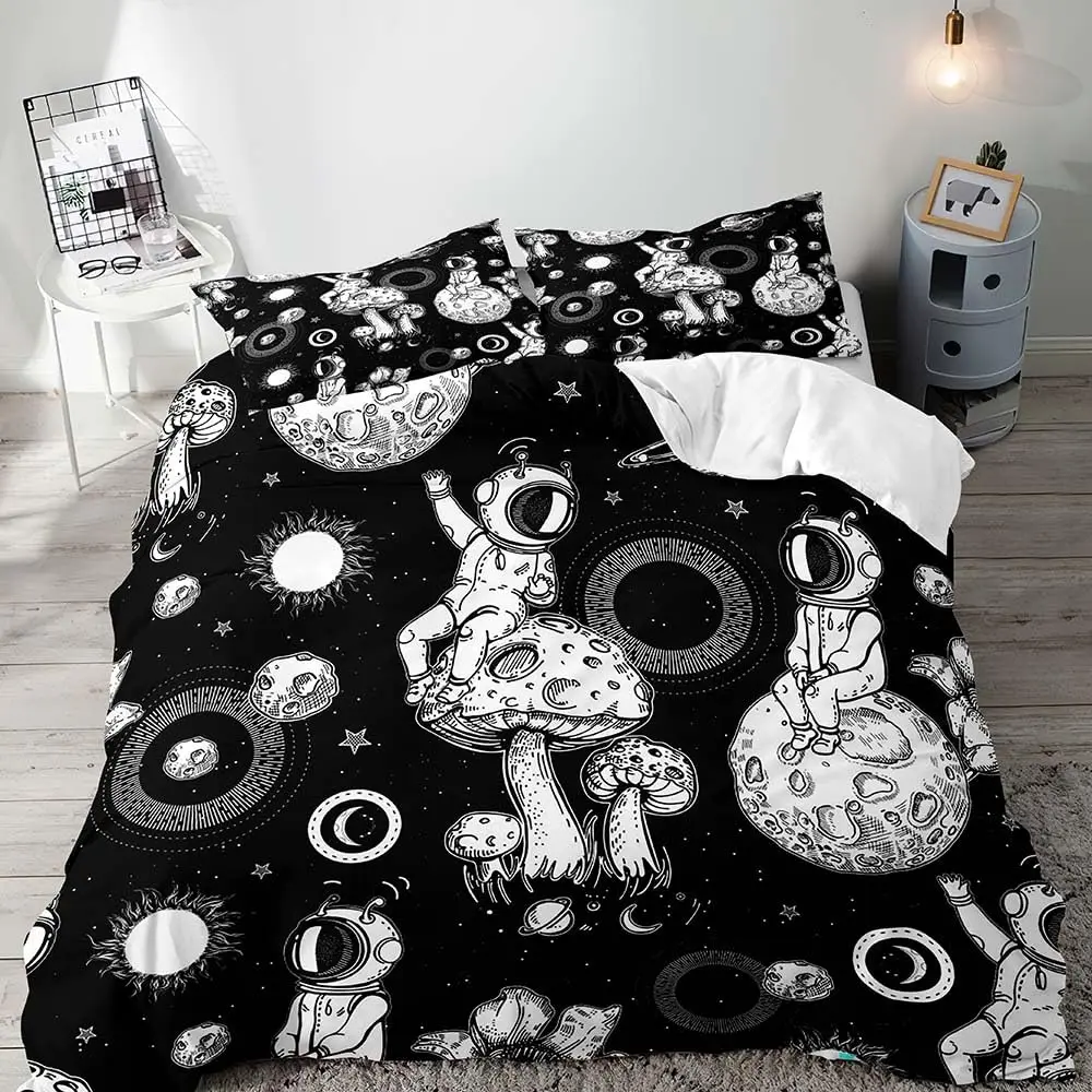 ชุดผ้านวมนักบินอวกาศการ์ตูนอวก - Duvet Cover Sets With Zipper บทวิจารณ์และราคา