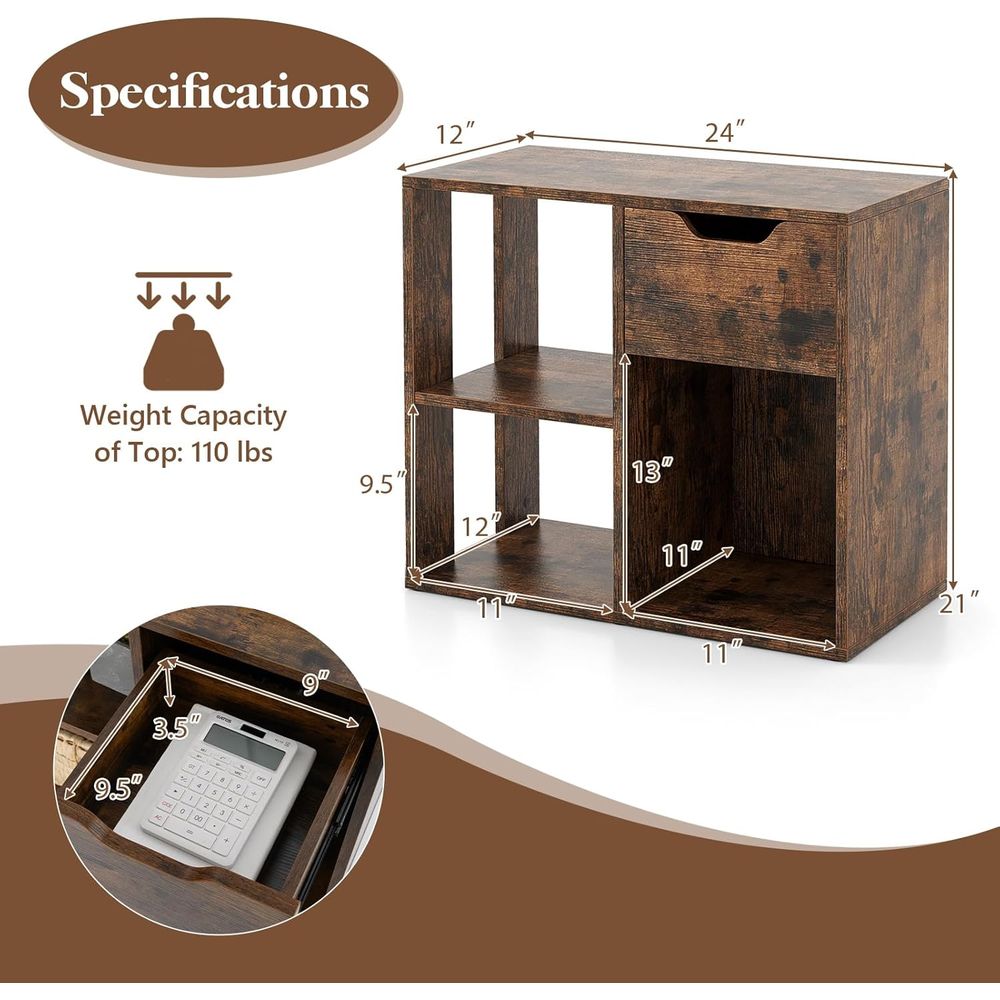 ชั้นวางหนังสือไม้แบบ 3 ชั้นสำห - Storage & Organization บทวิจารณ์และราคา