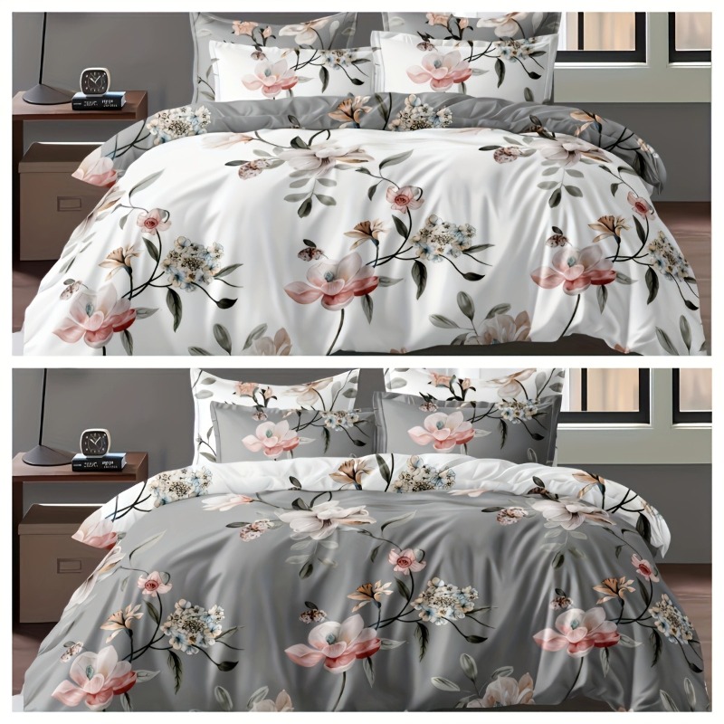ชุดผ้าปูที่นอนลายดอกไม้สีเขียว - Aesthetic Floral Duvet Cover บทวิจารณ์และราคา