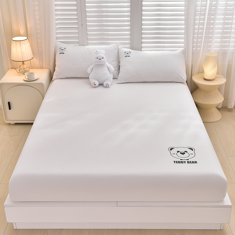 ผ้าปูที่นอนรัดมุม 100% ผ้าฝ้าย - Fitted Bed Sheets Deep Pocket บทวิจารณ์และราคา