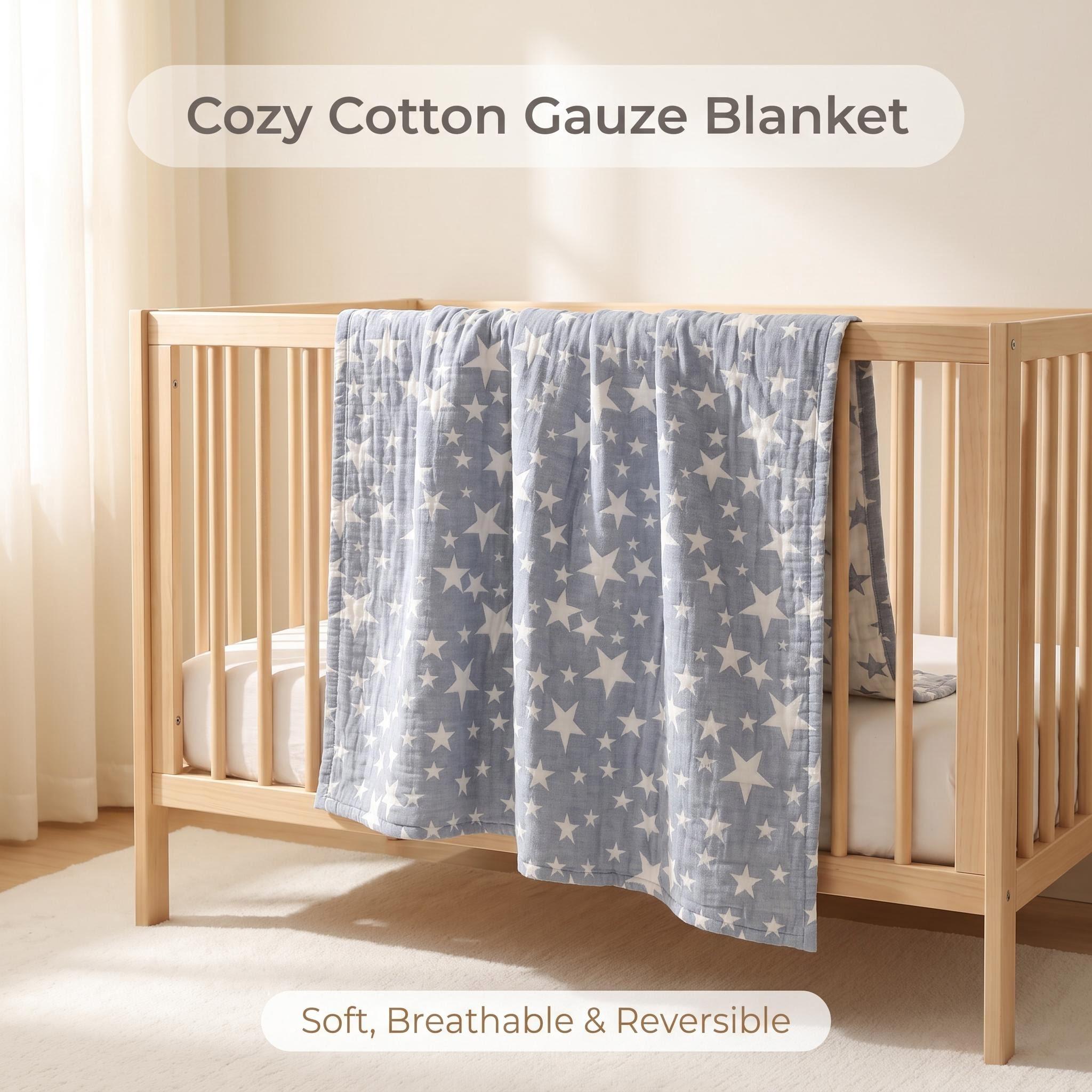 ผ้าห่มผ้าฝ้ายมัสลิน 3 ชั้น นุ่ - Muslin Cotton Bedspread บทวิจารณ์และราคา
