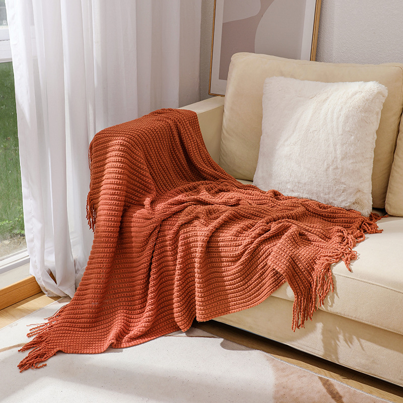 สิ่งทอเมืองNordicโยนผ้าห่มถักโ - Boho Throw Blanket Fringe บทวิจารณ์และราคา