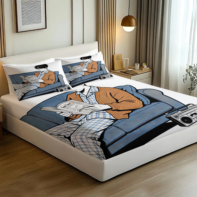 ชุดผ้าปูที่นอนแบบยืดหยุ่นสำหรั - Fitted Bed Sheets Deep Pocket บทวิจารณ์และราคา