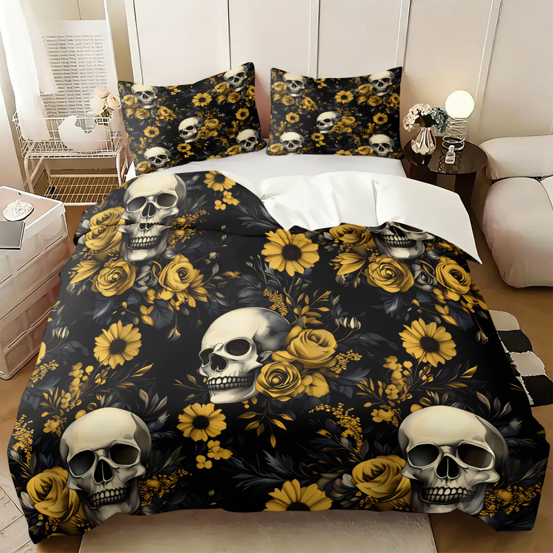 ชุดผ้าห่มลายดอกไม้สีเหลืองสไตล - Aesthetic Floral Duvet Cover บทวิจารณ์และราคา