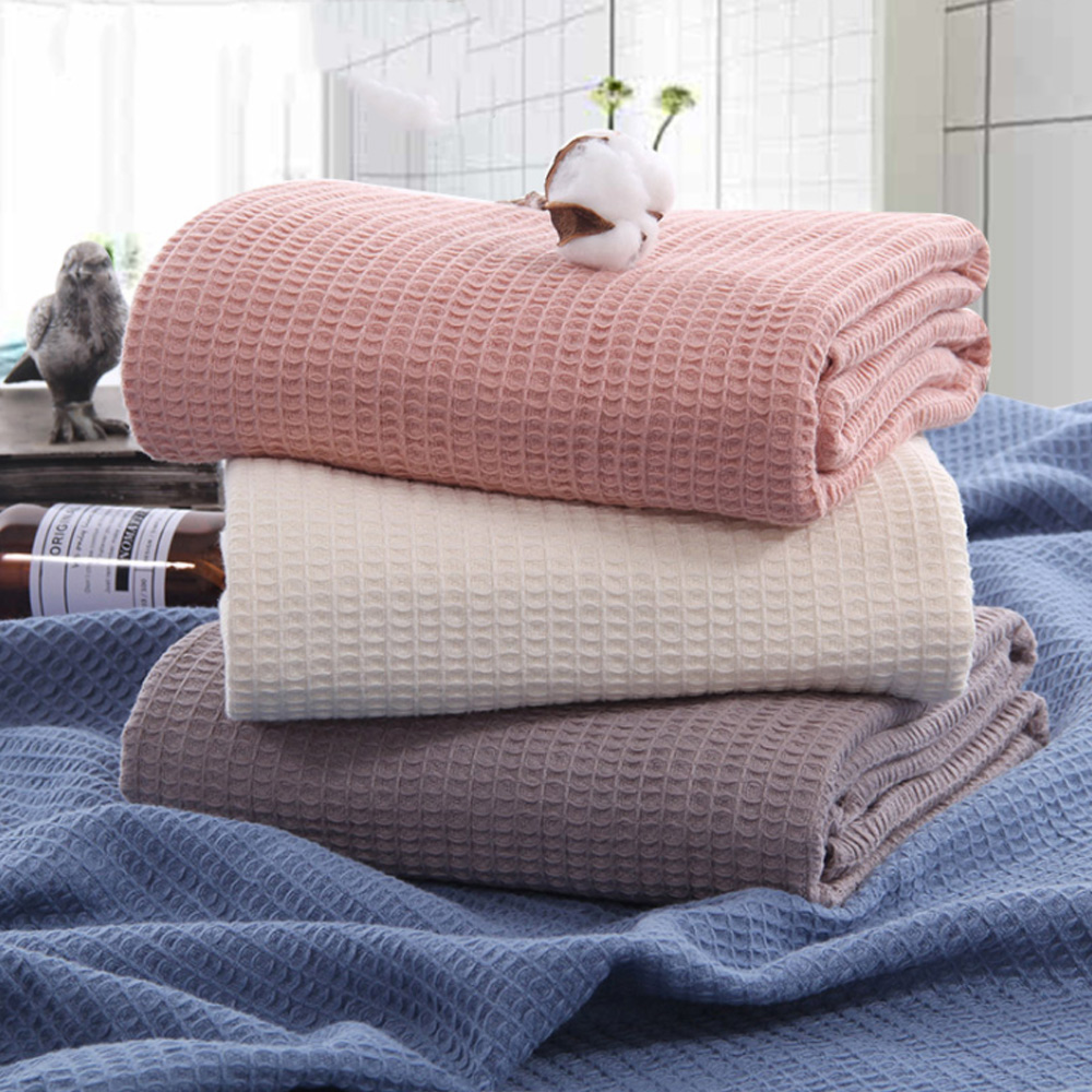 วาฟเฟิล Muslin ฤดูร้อนผ้าคลุมเ - Muslin Cotton Bedspread บทวิจารณ์และราคา