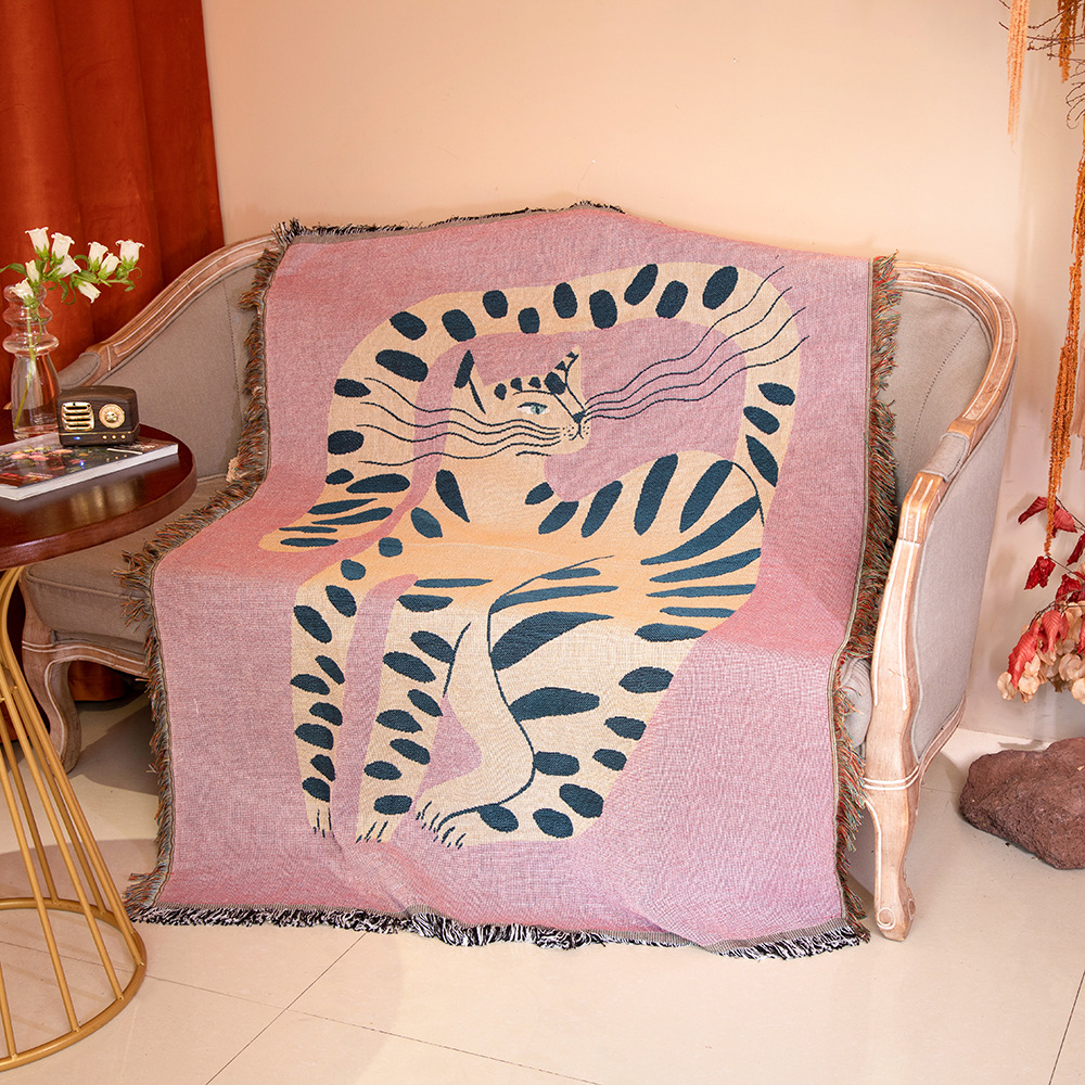 ผ้าห่มลายแมวสไตล์โบฮีเมียน ผ้า - Boho Throw Blanket Fringe บทวิจารณ์และราคา