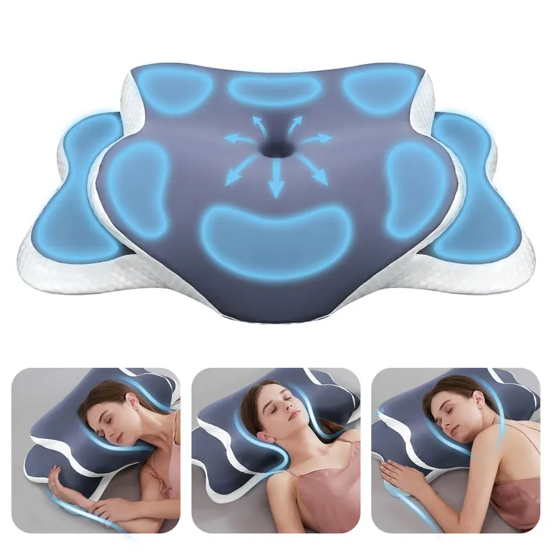 หมอนเมมโมรี่โฟม หมอนรองคอ บรรเ - Memory Foam Orthopedic Pillow Neck Pain บทวิจารณ์และราคา