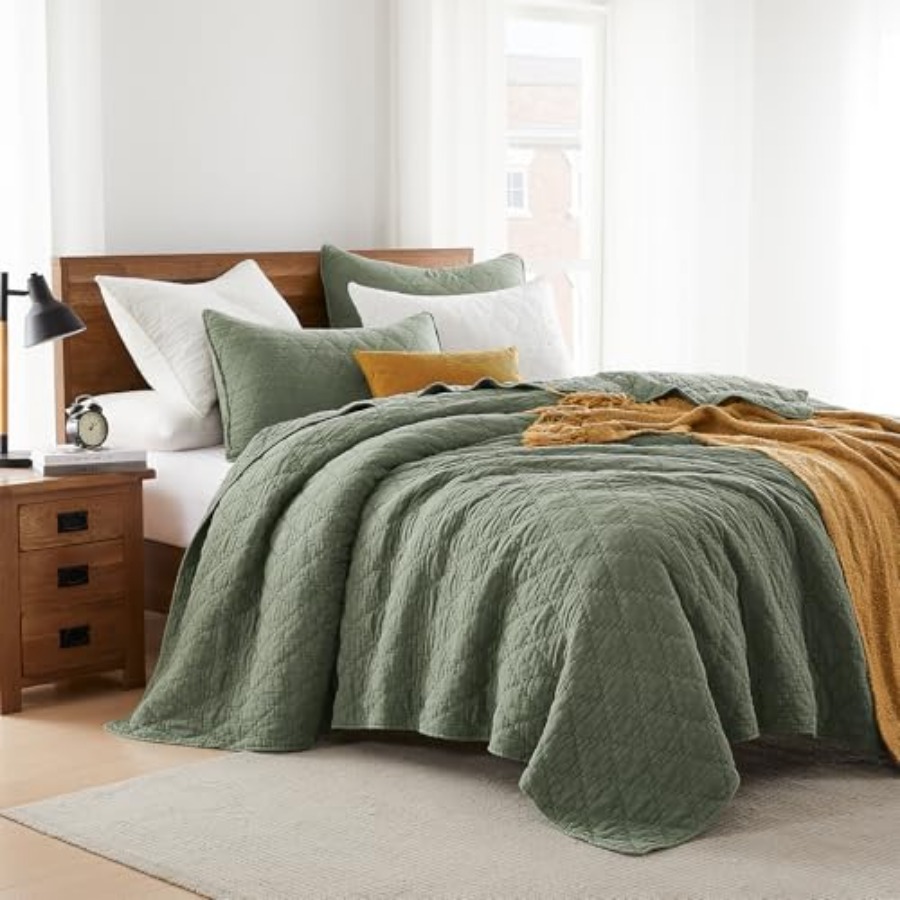 ชุดผ้าห่มขนาดใหญ่ ผ้ามัสลิน ผ้ - Muslin Cotton Bedspread บทวิจารณ์และราคา