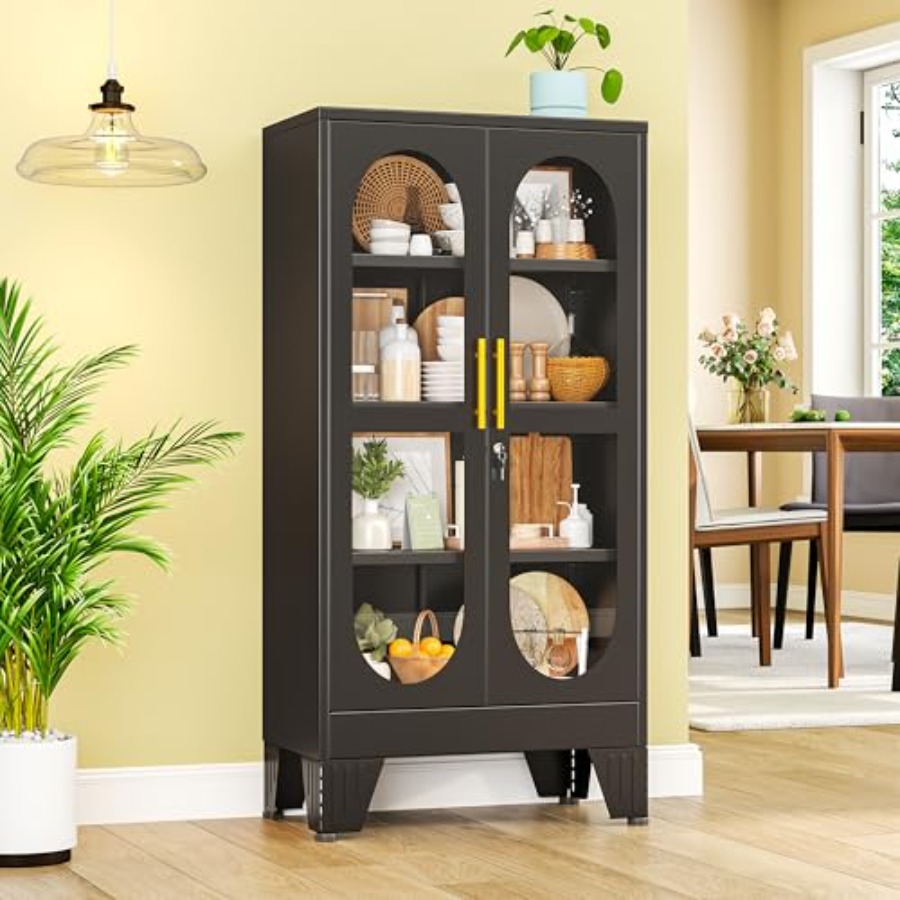 ตู้โชว์แบบล็อคได้ 47 นิ้ว สำหร - Kitchen บทวิจารณ์และราคา