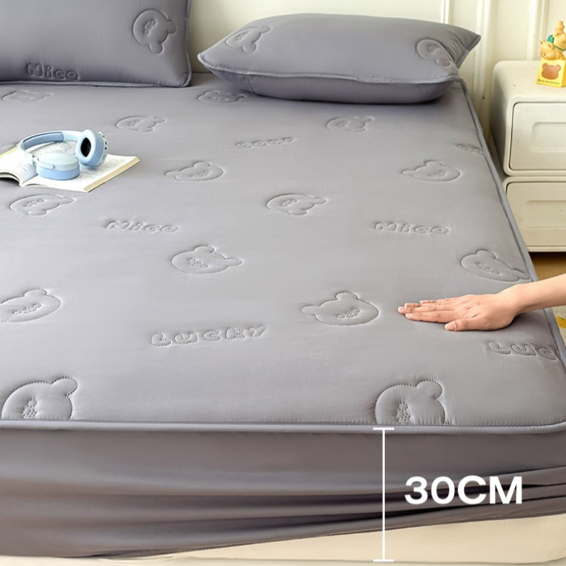 ผ้าปูที่นอนแบบยืดได้ขนาดควีนไซ - Waterproof Mattress Protector Breathable บทวิจารณ์และราคา