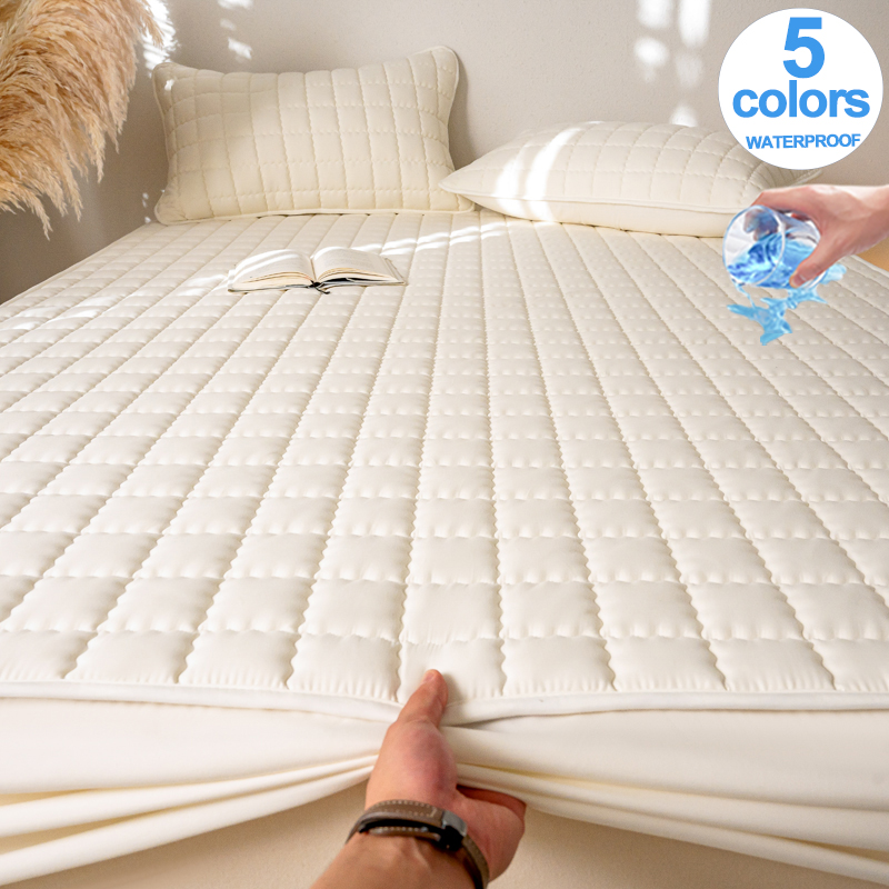 กันน้ําคุณภาพสูงที่นอน-Antimic - Waterproof Mattress Protector Breathable บทวิจารณ์และราคา