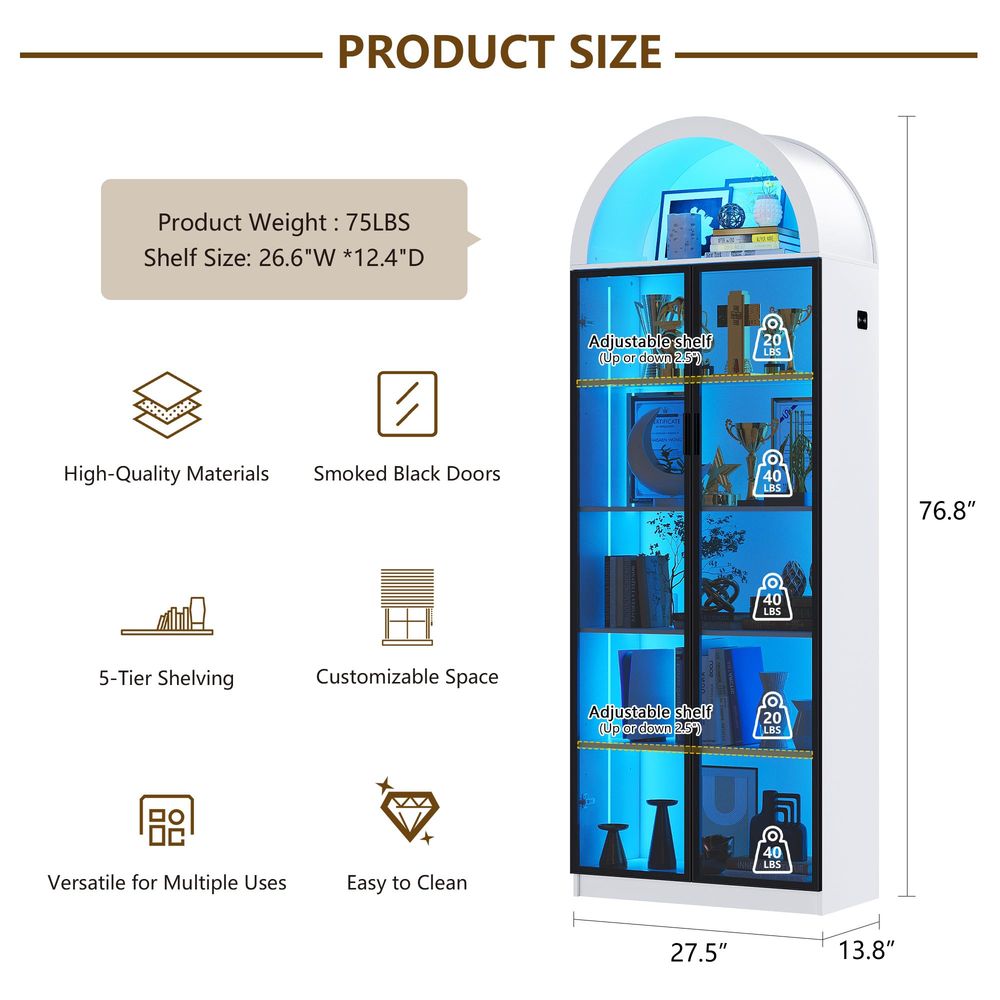 ตู้โชว์พร้อมบานประตูและชั้นวาง - Storage & Organization บทวิจารณ์และราคา