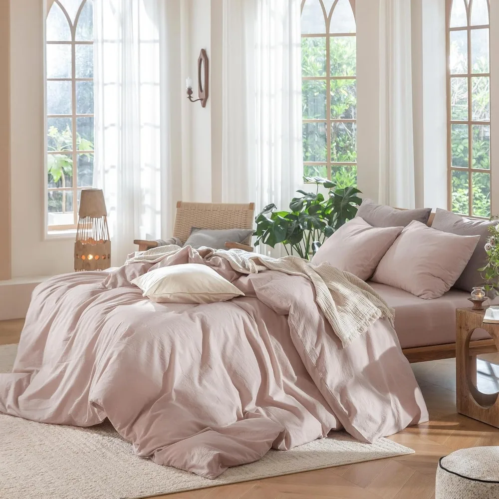 ชุดปลอกผ้านวม 100% ผ้าฝ้ายซักแ - Duvet Cover Sets With Zipper บทวิจารณ์และราคา