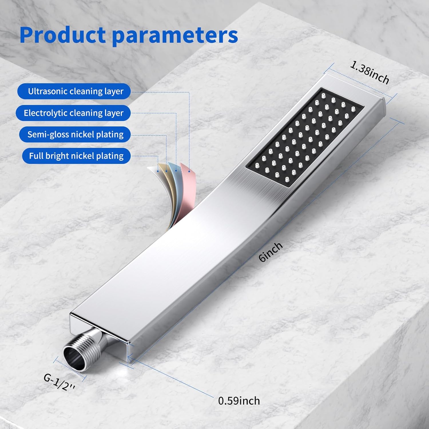 หัวฝักบัวอาบน้ำคุณภาพสูง ปรับแ - High Pressure Shower Head Handheld บทวิจารณ์และราคา
