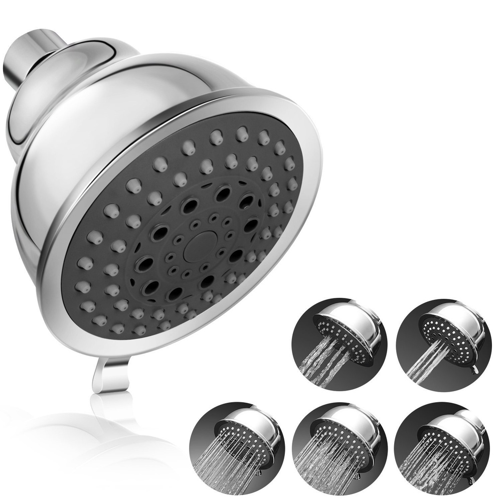 หัวฝักบัวอาบน้ำ 1 ชิ้น ปรับได้ - High Pressure Shower Head Handheld บทวิจารณ์และราคา
