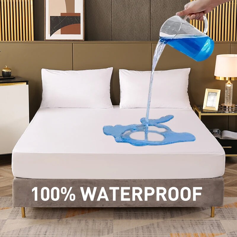 ผ้าคลุมที่นอนแผ่นกันน้ำผ้าคลุม - Waterproof Mattress Protector Breathable บทวิจารณ์และราคา