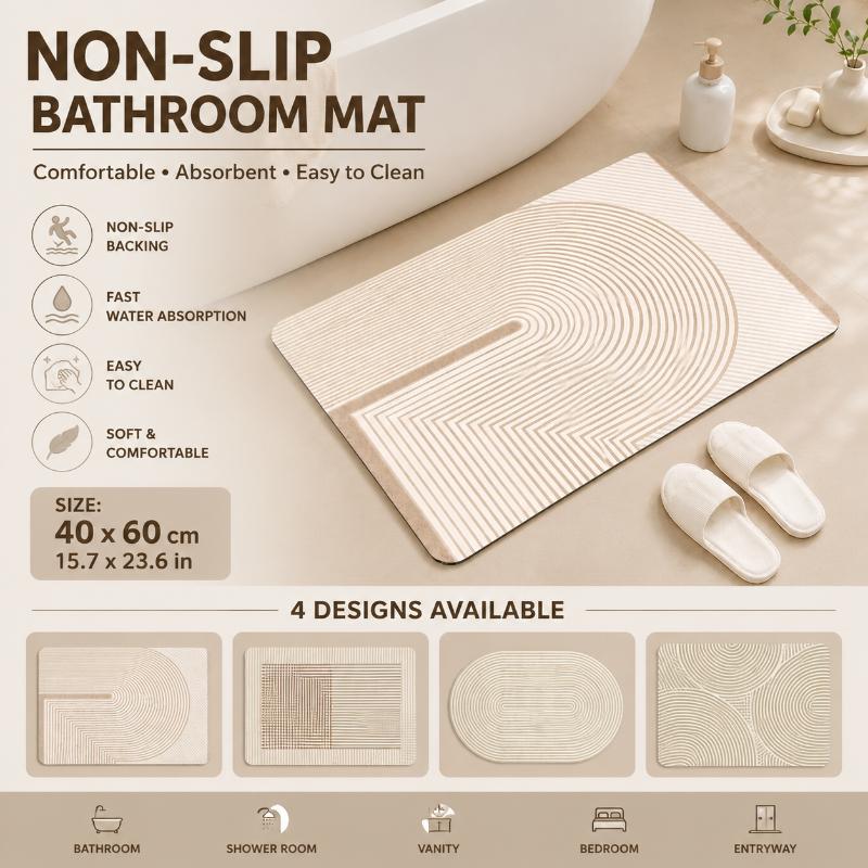 แผ่นรองพื้นห้องน้ำไดอะตอมไมต์  - Quick Dry Diatomite Bath Mat บทวิจารณ์และราคา