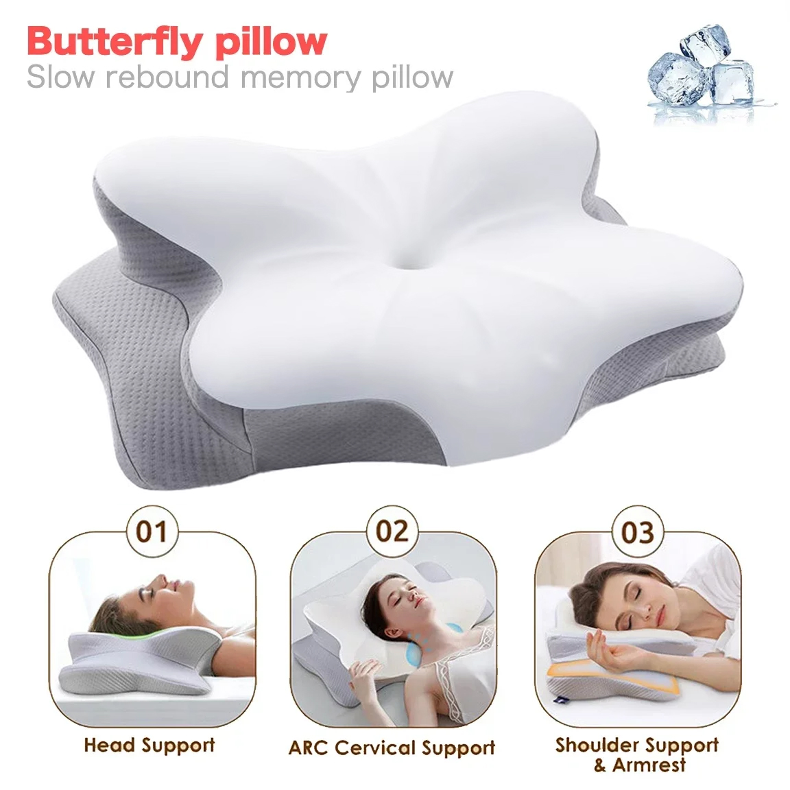 Ergonomic Orthopedic Memory Fo - Memory Foam Orthopedic Pillow Neck Pain บทวิจารณ์และราคา