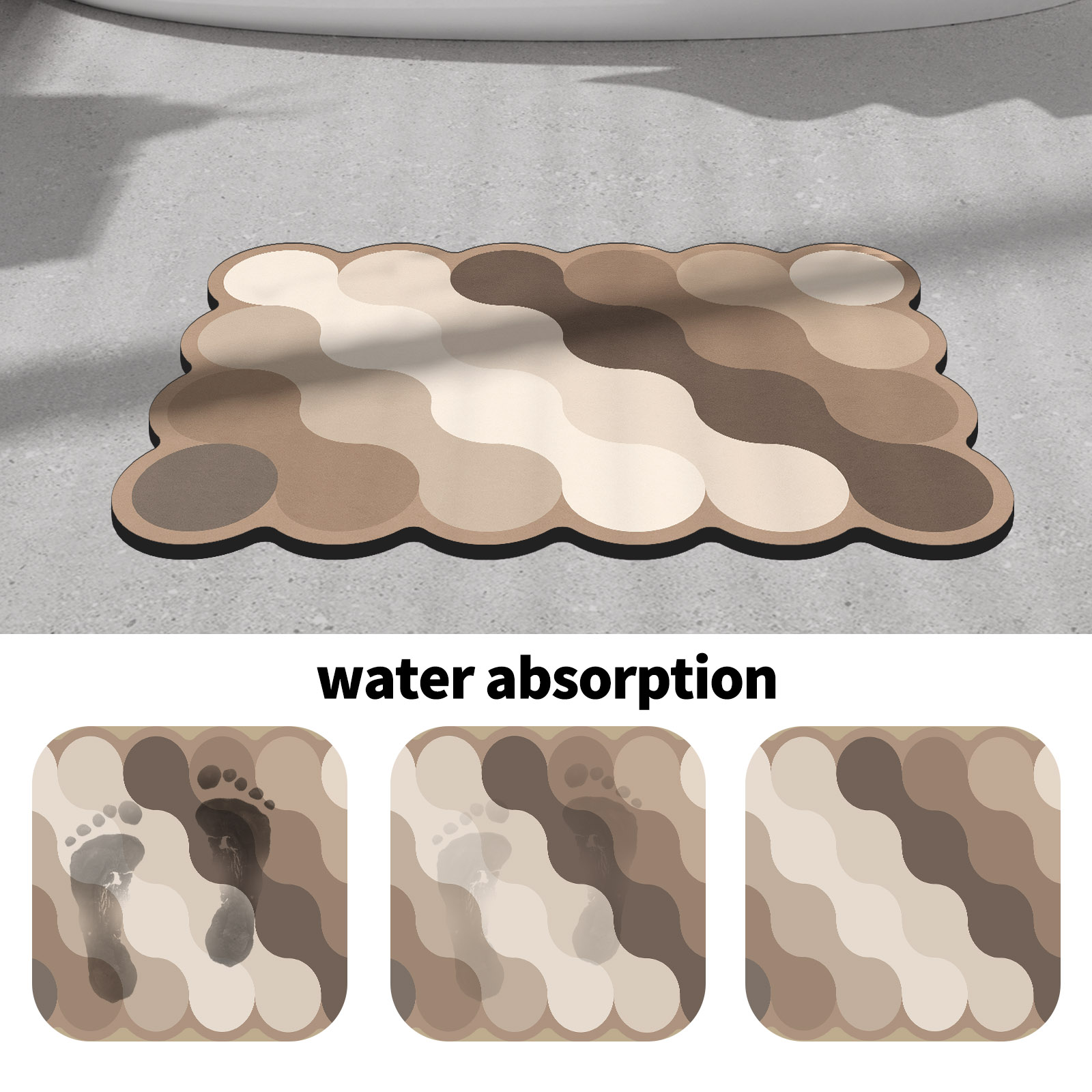 Luxury Diatomite ห้องน้ํา Bath - Quick Dry Diatomite Bath Mat บทวิจารณ์และราคา