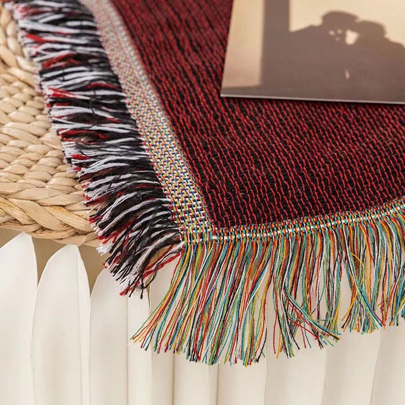 สิ่งทอเมือง Ins Twilight ด้ายผ - Boho Throw Blanket Fringe บทวิจารณ์และราคา