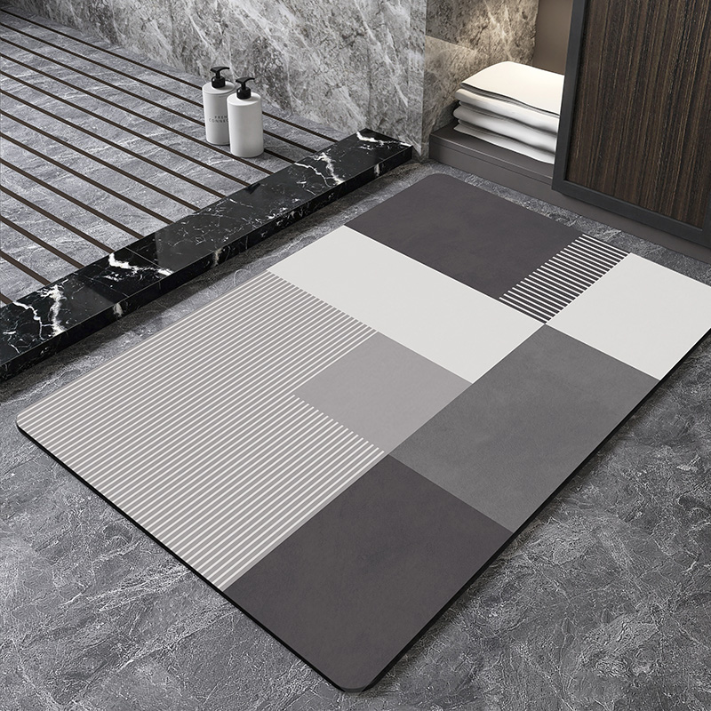 แผ่นรองอาบน้ำไดอะตอมไมต์ลายเรข - Quick Dry Diatomite Bath Mat บทวิจารณ์และราคา