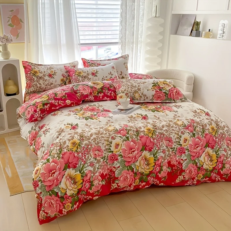 ชุดปลอกผ้านวมลายดอกไม้พร้อมซิป - Duvet Cover Sets With Zipper บทวิจารณ์และราคา