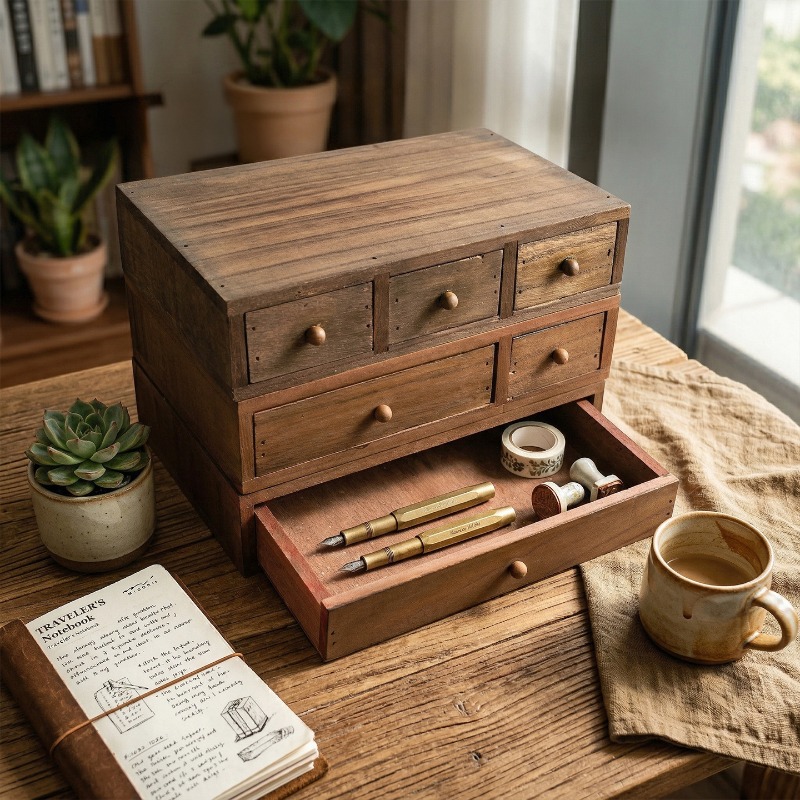 กล่องเก็บของบนโต๊ะทำงานไม้ ชั้ - Storage & Organization บทวิจารณ์และราคา