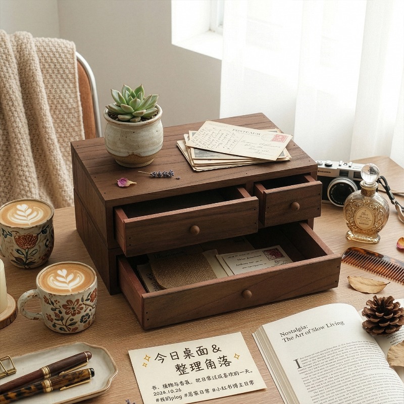 กล่องเก็บของบนโต๊ะทำงานไม้ ชั้ - Storage & Organization บทวิจารณ์และราคา